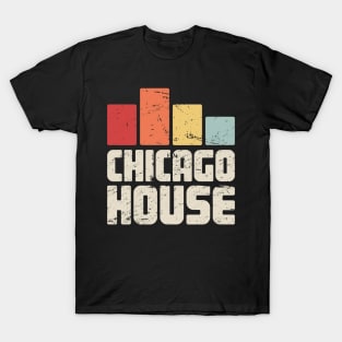 Retro Vintage Chicago House Electronic Music Gift T-Shirt